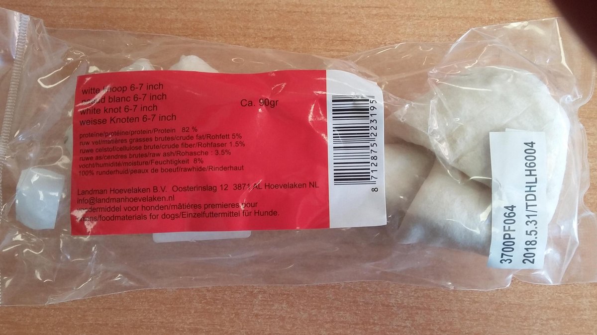 Landman witte knoop 6 inch.