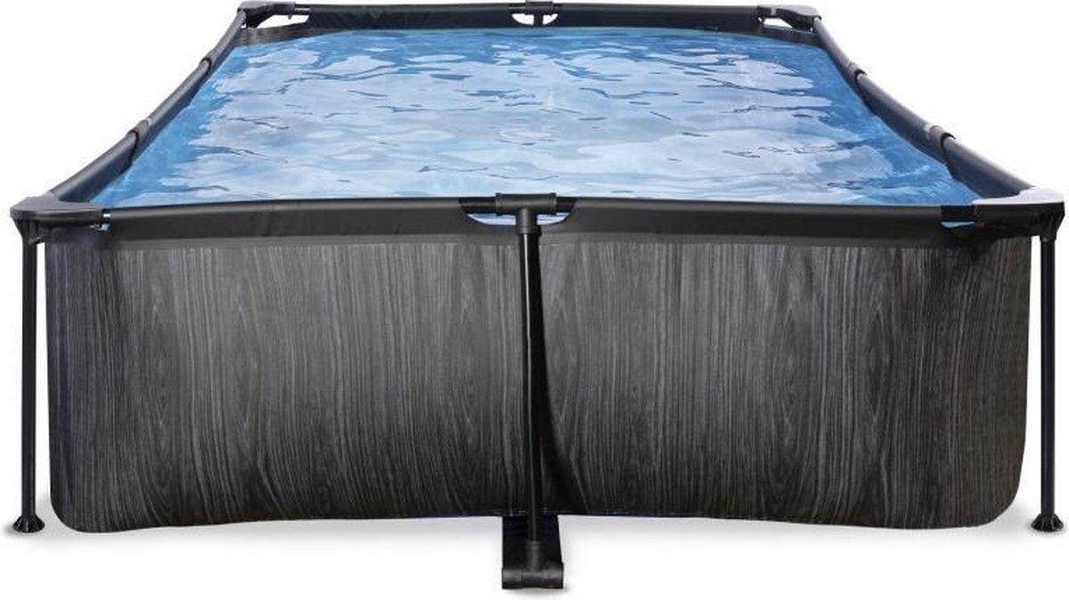 EXIT Frame Zwembad Black Wood met Filterpomp - 300 cm x 200 cm x 65 cm - Limited Edition
