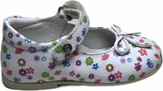 Naturino velcro ballerina 4524 wit multi bloemen mt 22
