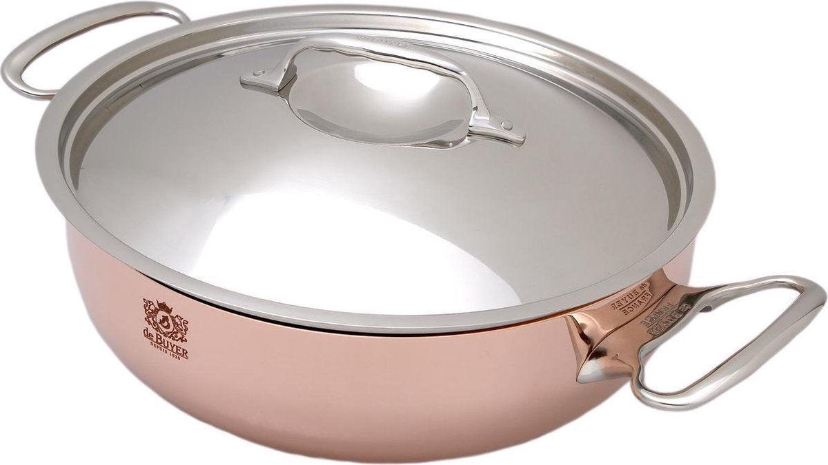 De Buyer Prima Matera braadpan koper/rvs 28cm conisch inductie