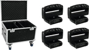 FUTURELIGHT Set 4x Color Wave LED Moving Bar + Case