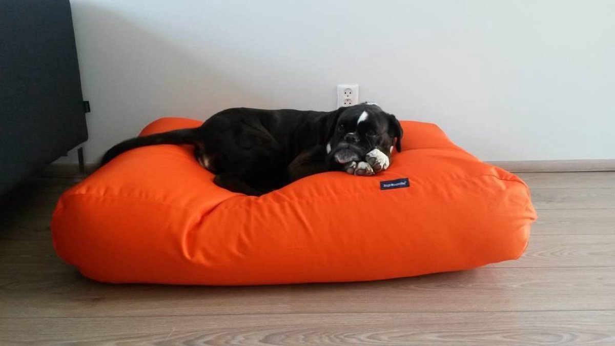 Dog's Companion Hondenkussen - L - 115 x 85 cm - Oranje vuilafstotende coating