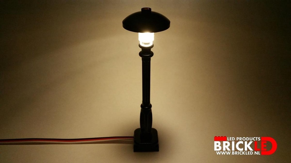 BrickLED 2 x Lantaarn Klassiek zwart - Wit warm