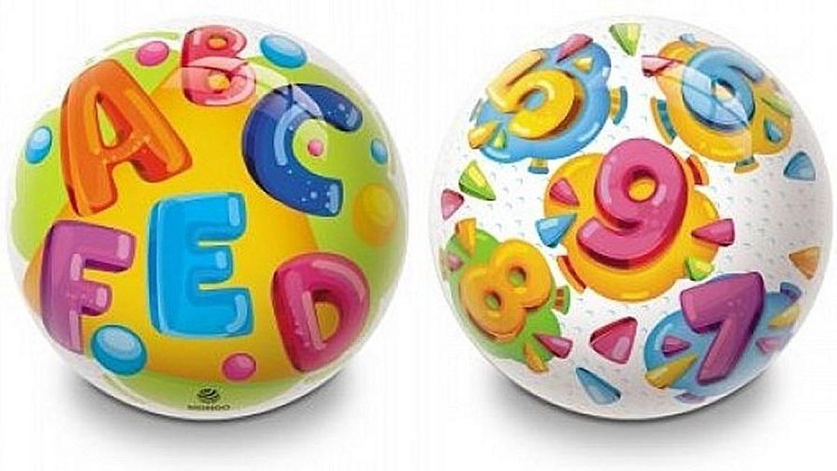Bal met Cijfers of Letters 14 cm Assorti