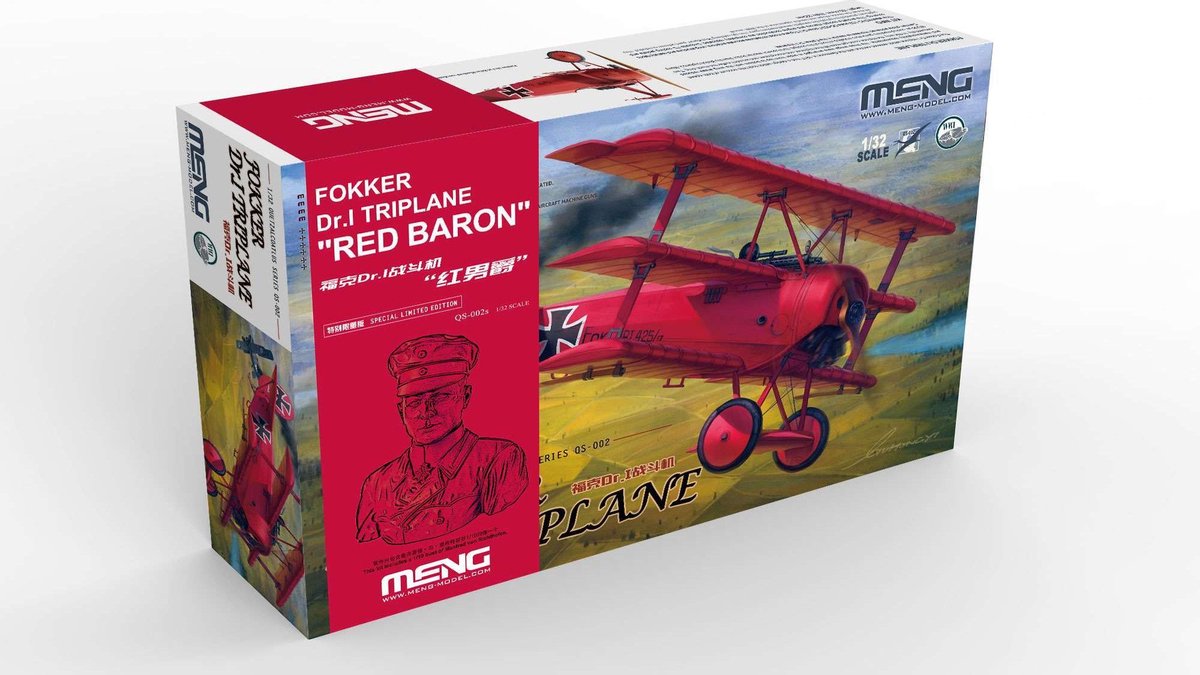 Meng - 1/32 Fokker Dr. I Triplane Red Baron - MEQS-002S - modelbouwsets