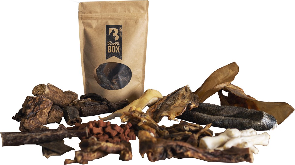 Bello's proeverij ( kennismakingsbox ) 100% gedroogde hondensnacks cadeaubox