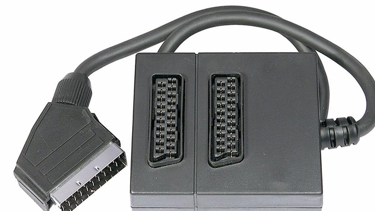 Scart splitter 2-voudig Zwart