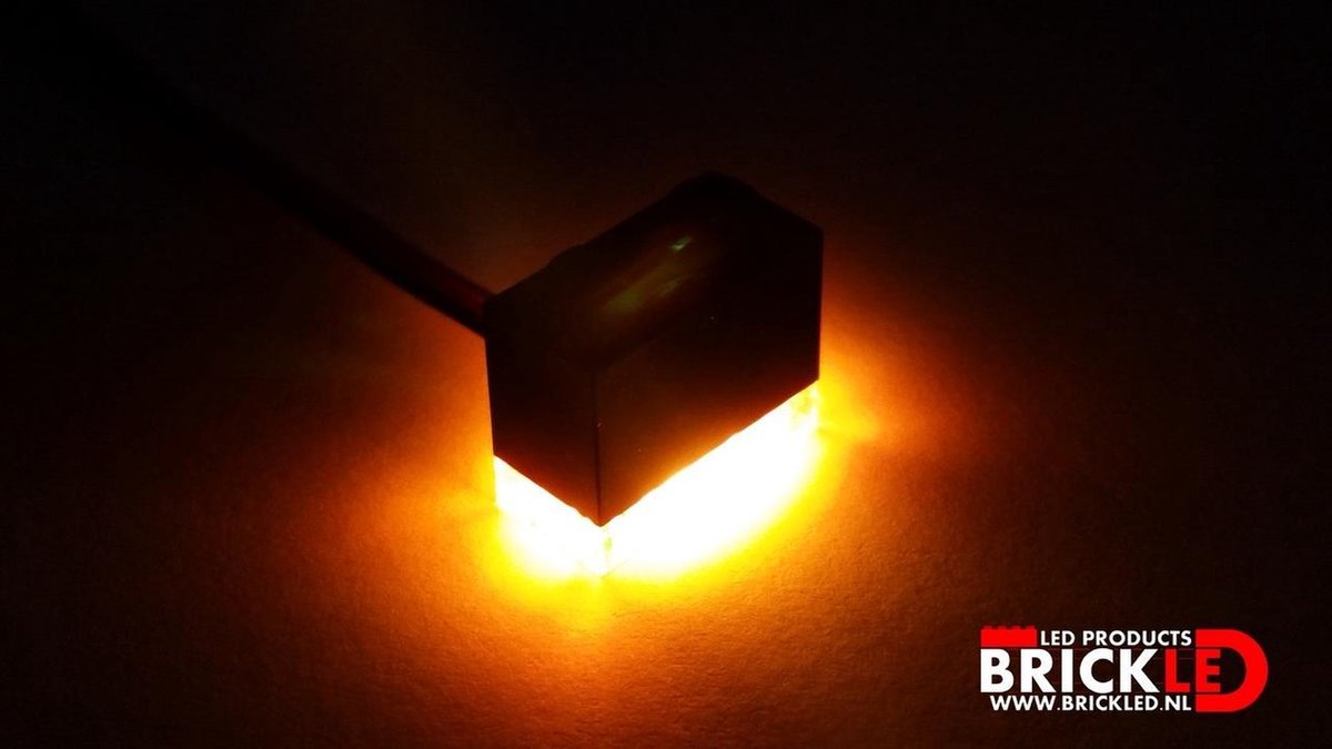 BrickLED 3 x Standaard lampje - Oranje - Verlichting voor LEGO