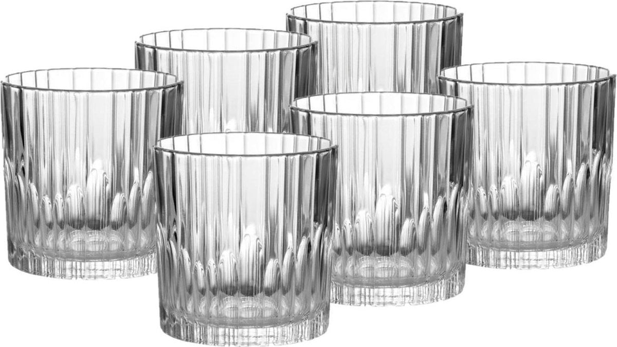 Set van 12x stuks drinkglazen/whisky glazen transparant 310 ml Manhattan