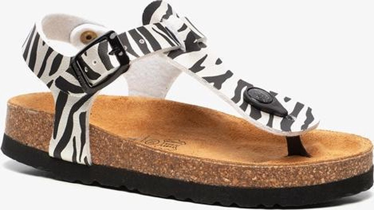 Hush Puppies meisjes bio sandalen zebraprint - Wit - Maat 37