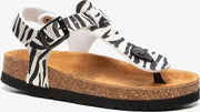 Hush Puppies meisjes bio sandalen zebraprint - Wit - Maat 37