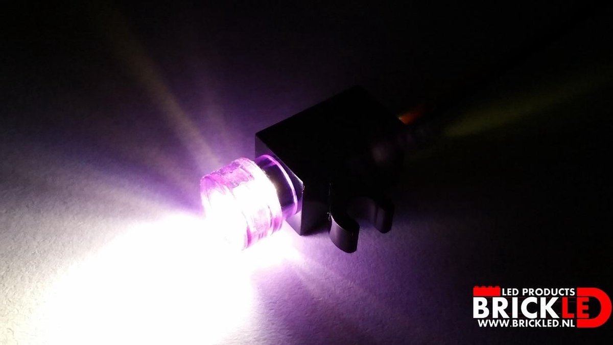 BrickLED 2 x Mini spot - Paars - Verlichting voor LEGO