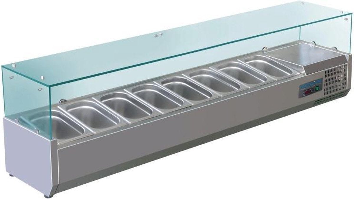 Polar opzetkoelvitrine 8x GN1/4
