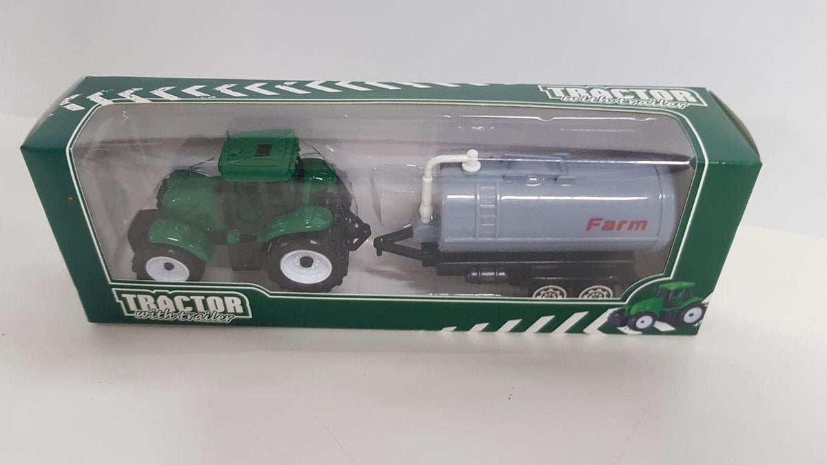 Tractor met Trailer - Groen/Grijs