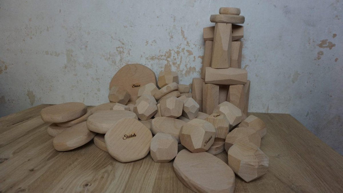 Karkendiem Klassenset Stekkels 56 blokken beukenhout