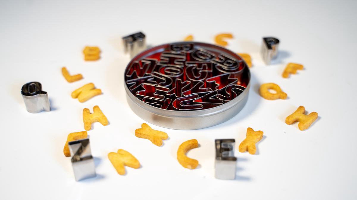 De letter koekjes set