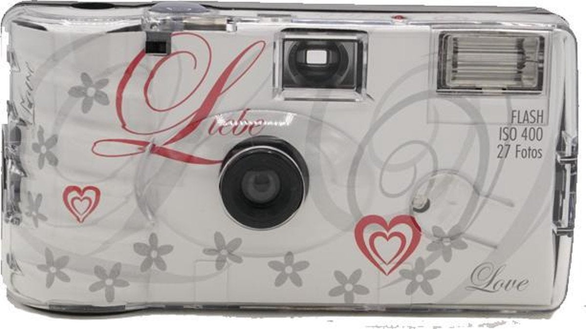 Love White Wegwerpcamera Met ingebouwde flitser 1 stuk(s)
