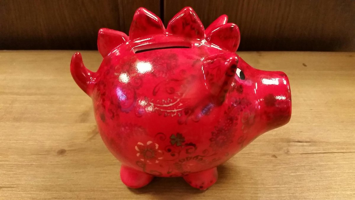 Spaarpot - Draak - Rood - 15cm