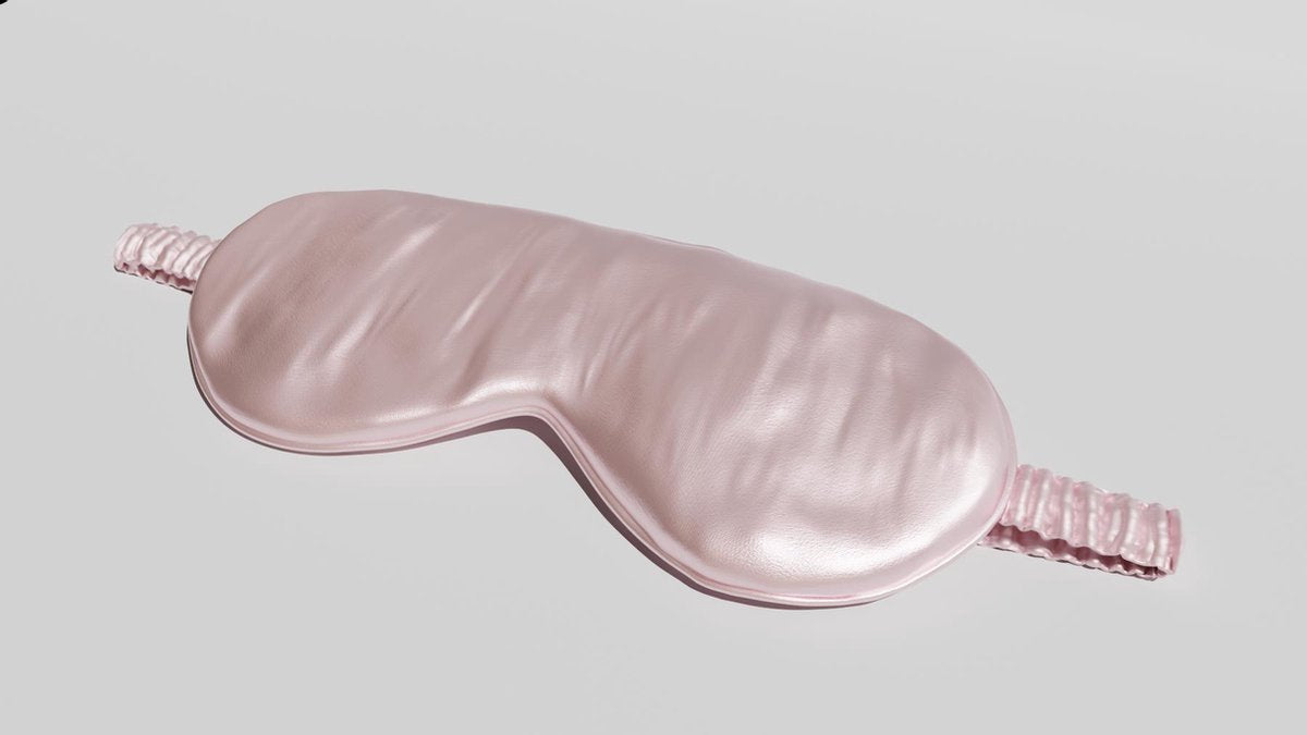 LXRY Silk slaapmasker 100% zijden - 22 momme - roze