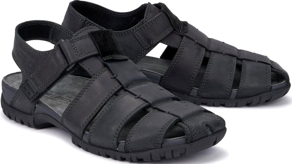 Mephisto BASILE heren sandaal - zwart - maat 39