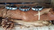 MRL Zwarte halsband met wit / zwarte opzet 1 cm. L2