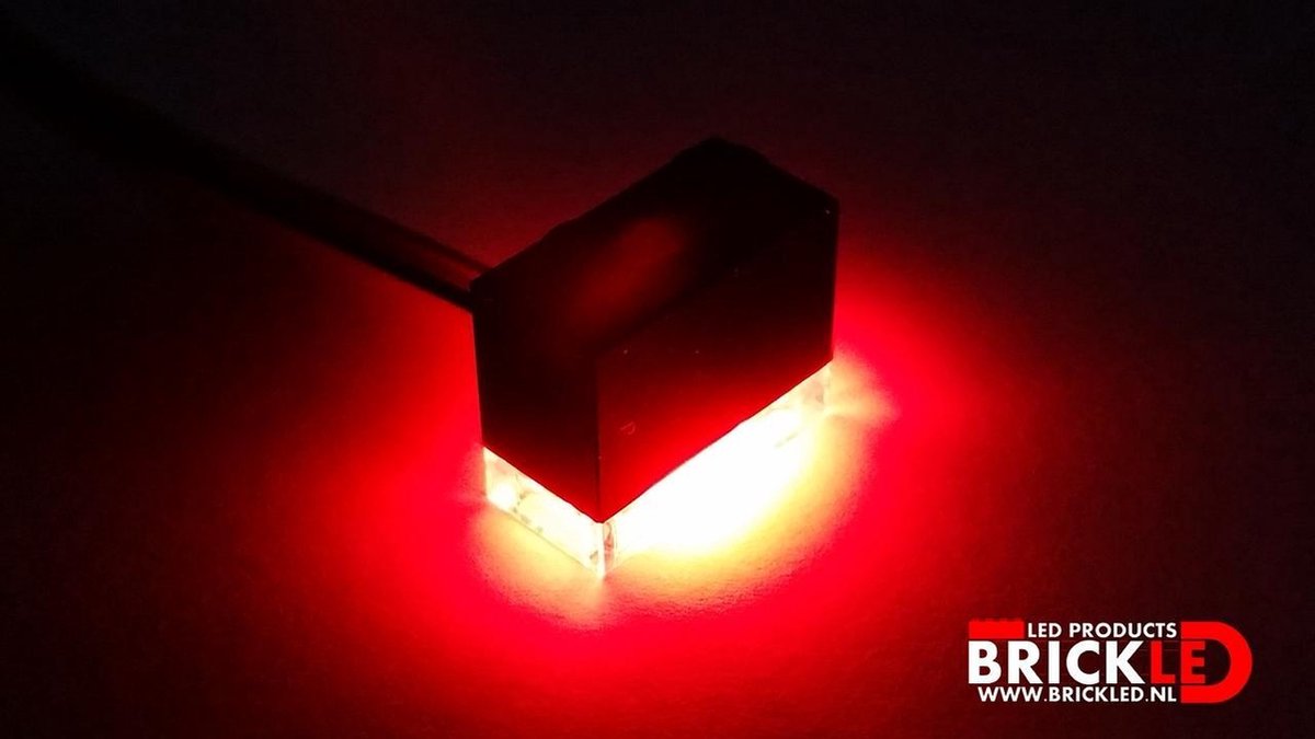BrickLED 3 x Standaard lampje - Rood - Verlichting voor LEGO