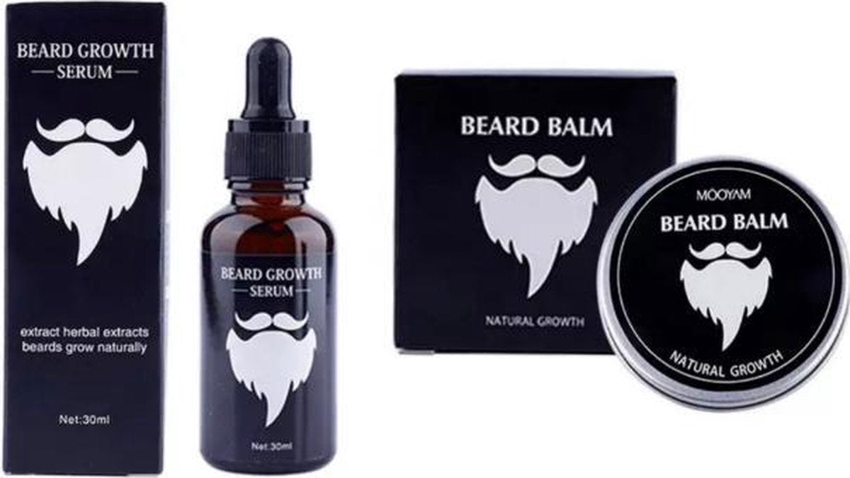 MÔOYAM Baard Groei En Verzorging Pakket - Baardgroei middel - Baardbalsem - Baard Crème - Beardgrowth - Baardverzorging - Baardolie - Dermatologisch Getest
