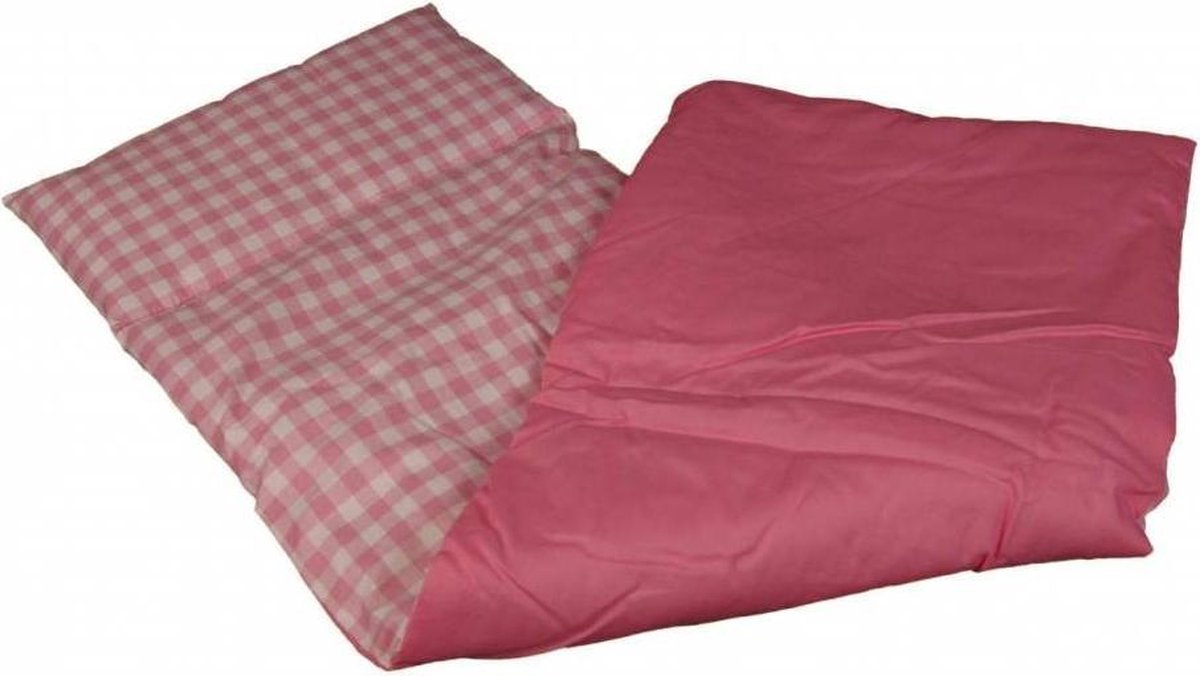 Van Dijk Toys - Bedbekleding/dekje - Roze geruit