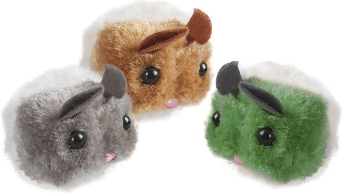 Kattenspeeltje Pluche Muis Shakin Jerry - Willekeurig - 7 x 5.5 x 5 cm