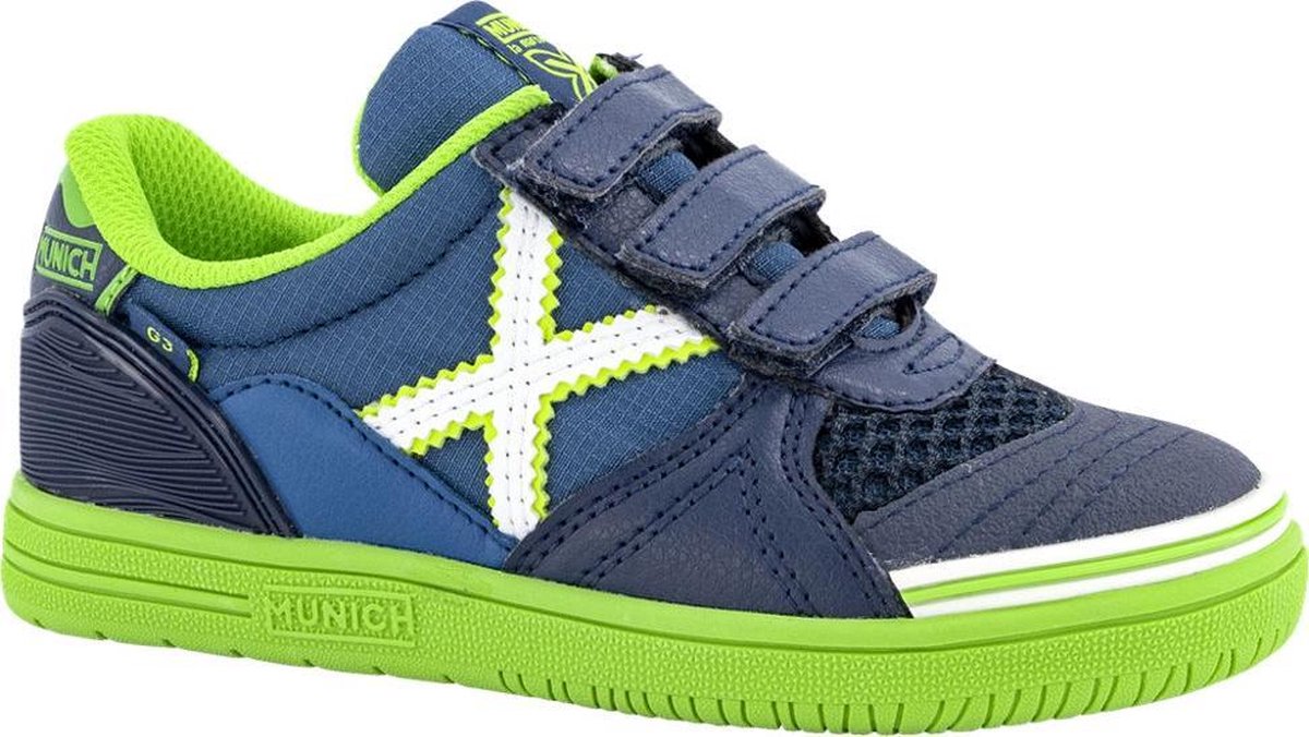 Munich Kinderen Blauwe sneaker klittenband - Maat 32