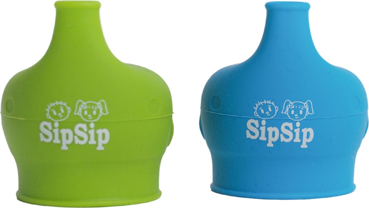 Anti-Lek Anti-Lek Beker - Olifant Opzet Stuk -  Vaatwasbestendig Cup Cover - 100% Lek Vrij  - Anti Lek Beker - Beker Deksel - Veilig voor Baby's - 2 Stuks Groen en Blauw - Handige Siliconen Deksel - Universele Baby Beker - Kraamcadeau