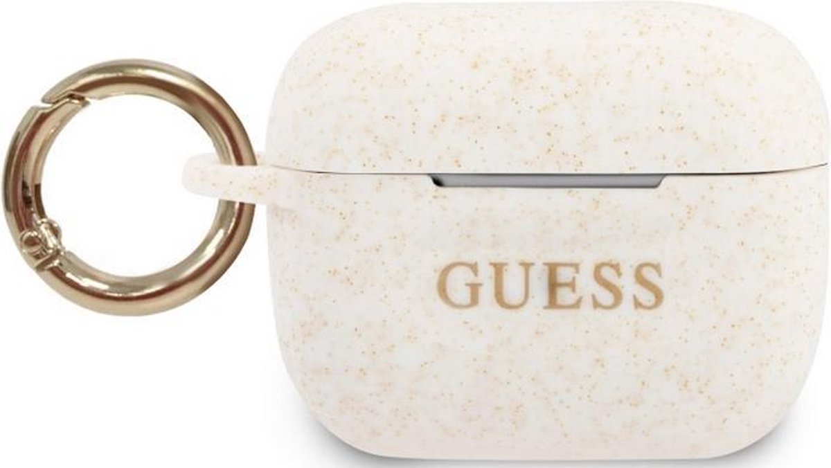 Guess Silicone Case voor Apple Airpods Pro - Wit