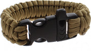 Macgyver Paracord Survivalarmband Met Fluit 23 Cm Bruin