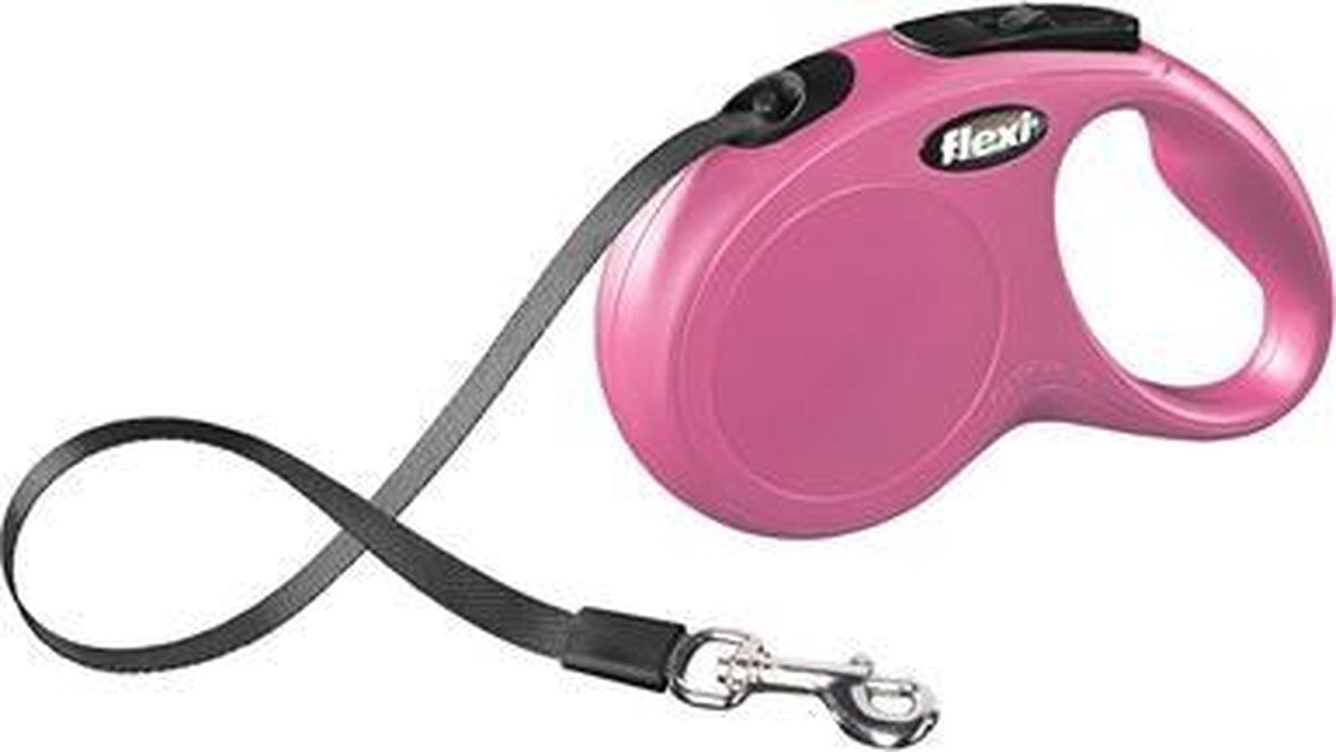 Flexi rollijn classic tape roze - s 5 mtr - 1 stuks