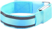 Armband Verlichting voor Hardlopen of op de Fiets / Reflecterende Band met LED Lampjes / Blauw