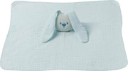 Nattou Konijn Lapidou - Knuffeldoekje - Doudou - Katoen Tetra - Aqua Blauw