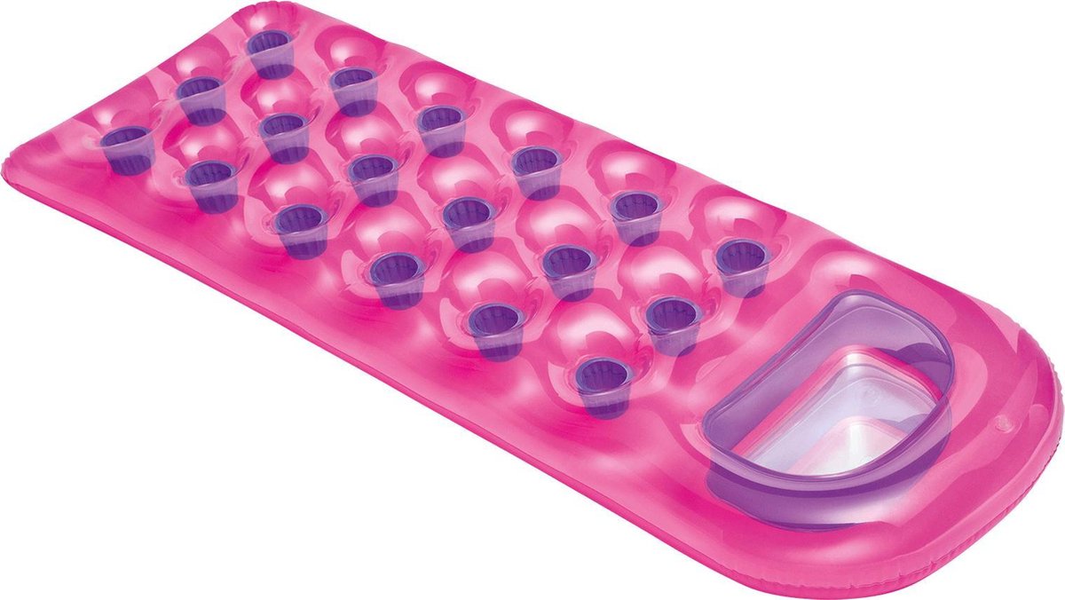 Opblaas 18 pocket lounge matras | roze