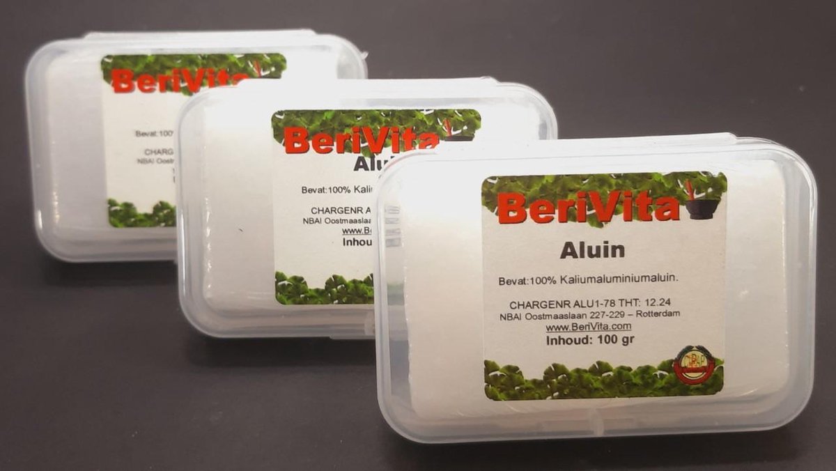 Aluinblokken 3x100gr - 100% Puur Aluinsteen met bakjes