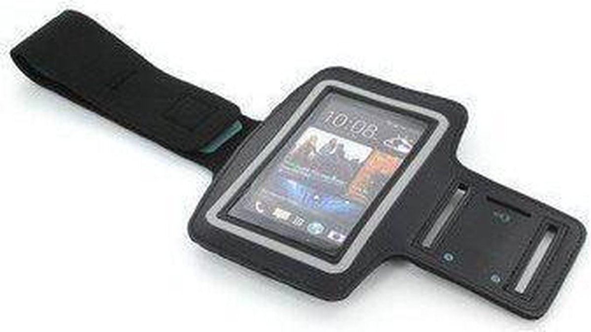 HTC ONE M7/ M8 Zwart Sportband Sportarmband Hardloop Sport Armband