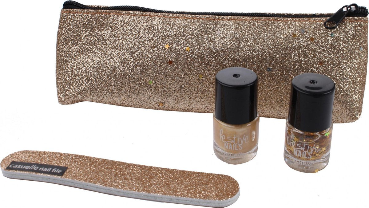 Treffina Nagellakset Cosmetica Glitter 4-delig Goud