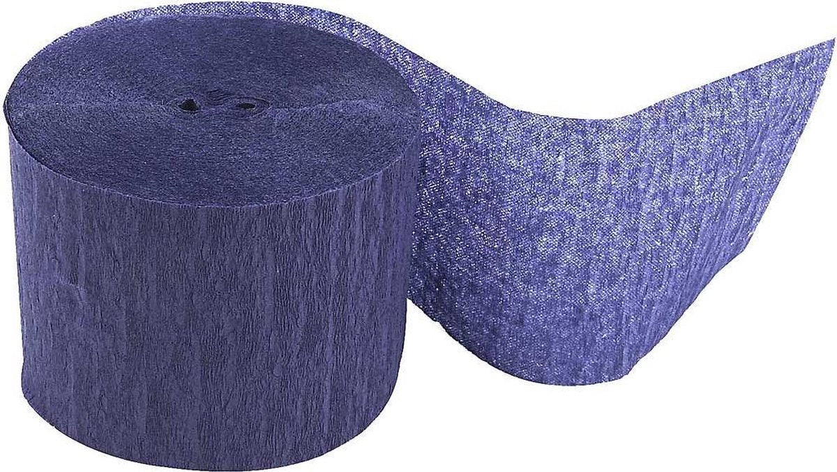 Crepepapier rollen. blauw. l: 20 m. B: 5 cm. 20 rol