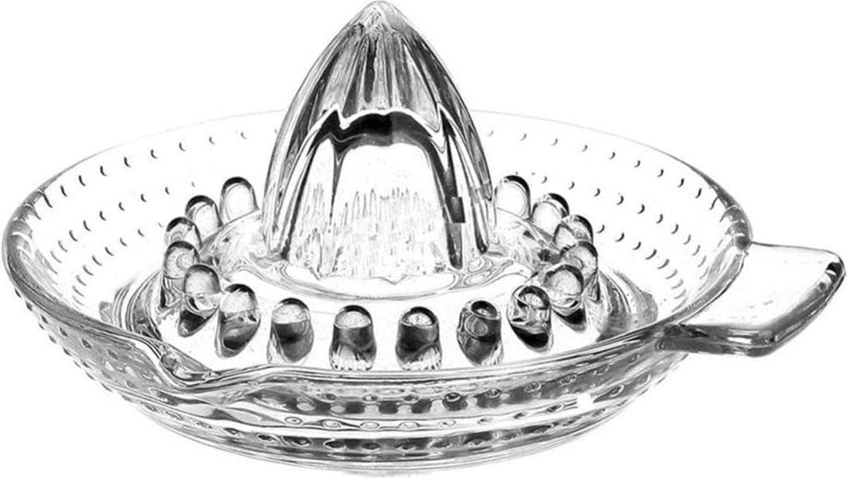 Handmatige citruspers gemaakt van glas - Sinaasappelpers - Citroenpers - fruitpers-  D13XH7cm