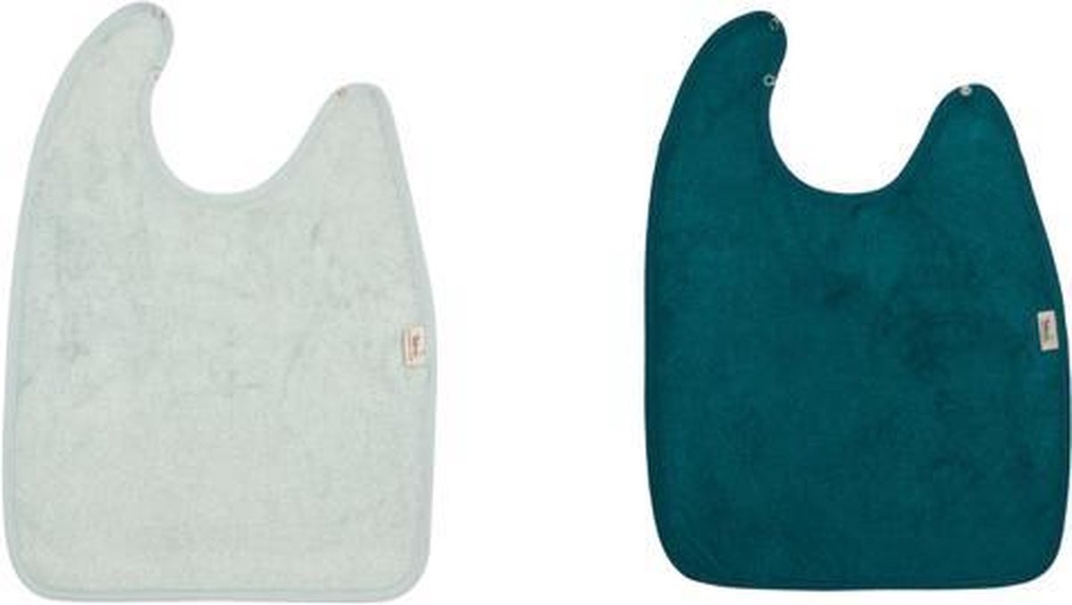 Timboo slab set van 2 - extra grote slabben - bamboo - super zacht - groot - 2 stuks - Deep lake en Sea blue