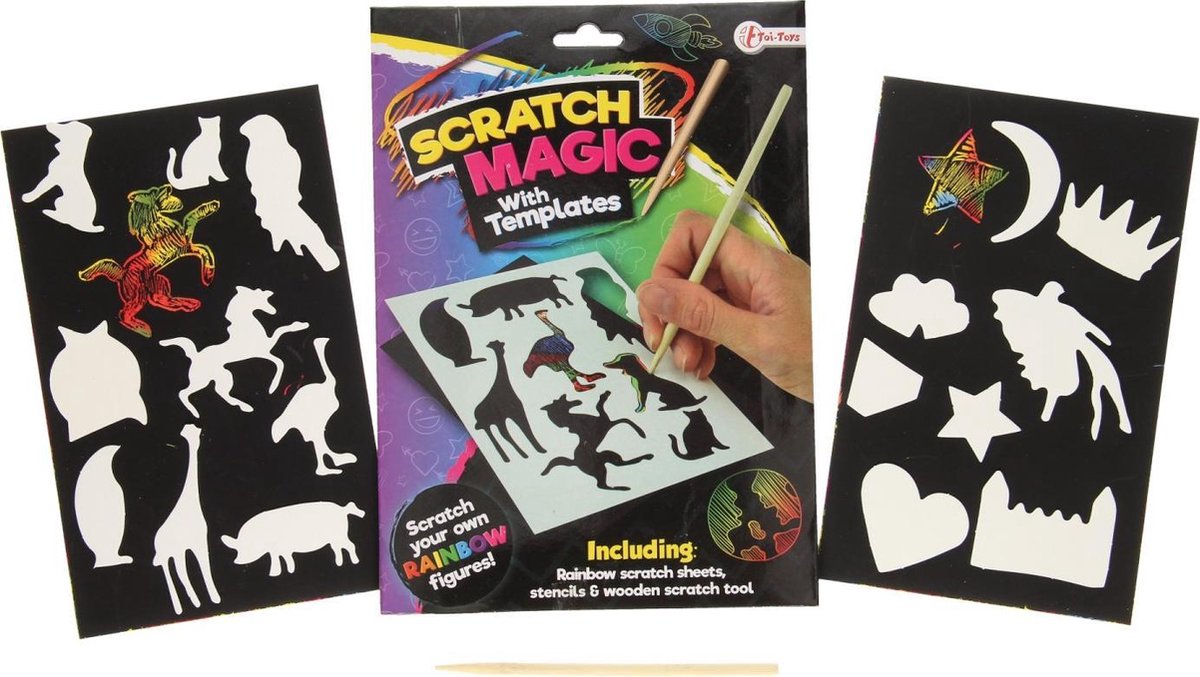 Toi-toys Magische Krasset Dieren Regenboog - binnenspeelgoed  - verjaardagcadeau