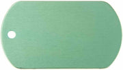 Hondenpenning Militair ID-label groen - military tag | 1 zijde graveren | 40x28 mm