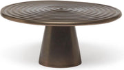 Dutchdeluxes - Presentatieplateau Medium - Keramiek - Mat Platinum - Rond ⌀25 cm x 11