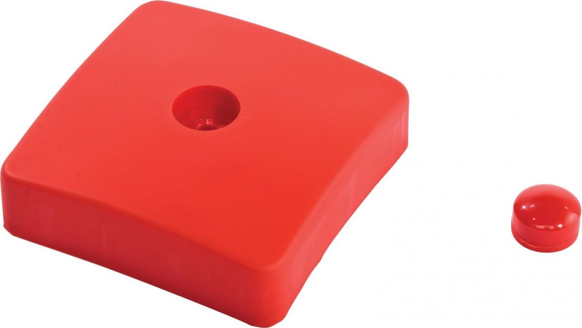 KBT Paaldop Vierkant Rood 9x9cm