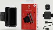 Shapeheart - Sport Armband met Heart Rate Moniter - gebruik voor maat tot - 6.2" (Zwart) (hartritmemonitor)