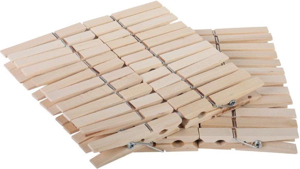 Talen Tools - Wasknijpers - Hout - 48 stuks