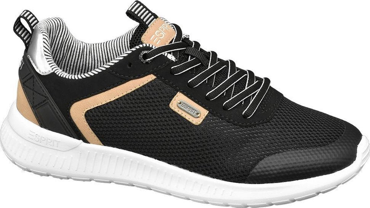 Esprit Dames Zwarte sneaker metallic - Maat 40